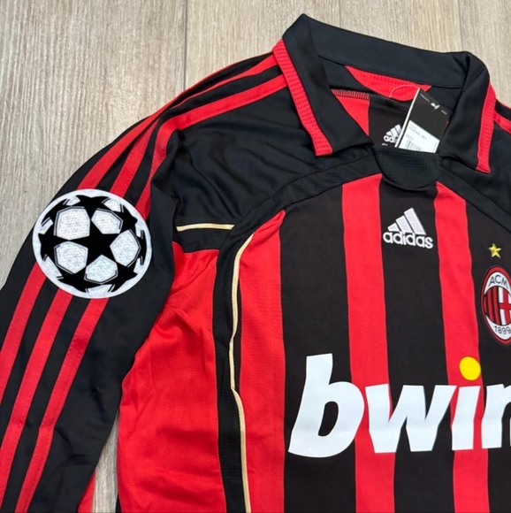 Jersey Soccer Version Retro AC Milan Kaka#22 Long Sleeve - Picture 3 of 9